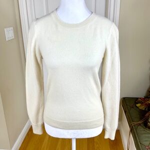 Uniqlo Cashmere Sweater Cream Crew Neck (XS)